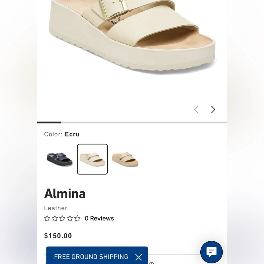 Birkenstock Papillio Almina Ecru Sandal Size Women’s Size 36 - Picture 2 of 16